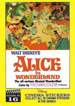 1992 Dynamic Marketing The Magic of Disney Stickers - Cinema Stickers #16 Alice in Wonderland Front