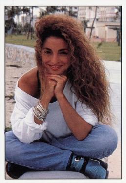 1990 Panini Smash Hits Stickers #44 Gloria Estefan Front