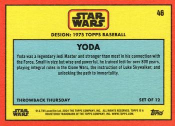 2024 Topps Throwback Thursday Star Wars #46 Yoda Back