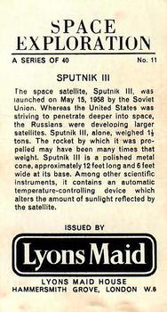 1963 Lyons Maid Space Exploration #11 Spoutnik III Back