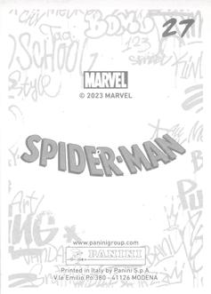 2023 Panini Marvel Spider-Man Welcome to the Spider-Verse Sticker Collection #27 Spider-Man Back