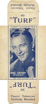 1947 Turf Film Stars - Uncut Singles #41 Bing Crosby Front
