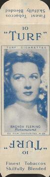 1948 Turf Film Favourites Uncut Singles #25 Rhonda Fleming Front