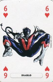 2005 Panini Marvel Heroes Playing Cards Red Backs #6♥ Diablo Front