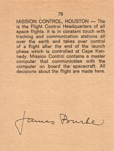 1969 Commodex Operation Moon #78 Houston Control Back