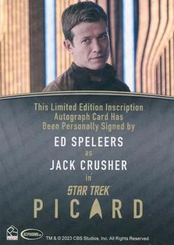 2024 Rittenhouse Star Trek: Picard Seasons 2 & 3 - Autographs Inscription #NNO Ed Speleers Back