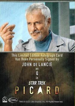 2024 Rittenhouse Star Trek: Picard Seasons 2 & 3 - Autographs Bordered #NNO John de Lancie / Q Back