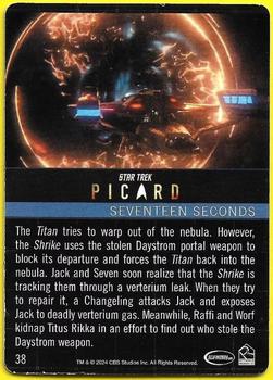 2024 Rittenhouse Star Trek: Picard Seasons 2 & 3 - Printing Plate Black #38 Seventeen Seconds Back