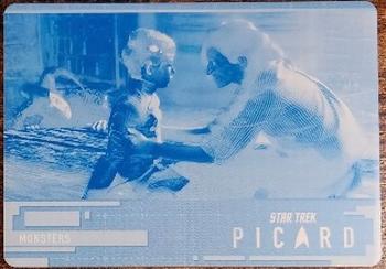 2024 Rittenhouse Star Trek: Picard Seasons 2 & 3 - Printing Plate Cyan #19 Monsters Front