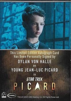 2024 Rittenhouse Star Trek: Picard Seasons 2 & 3 - Autographs Bordered #NNO Dylan Von Halle Back