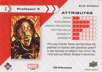 2022-23 Upper Deck Marvel Annual - Blue #71 Professor X Back