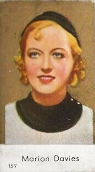 1935 De Beukelaer Film Stars (numbered gold) #157 Marion Davies Front