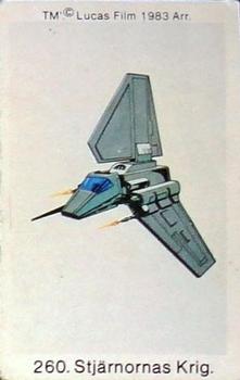 1983 Dutch Gum Star Wars #260 Shuttle Tydirium Front
