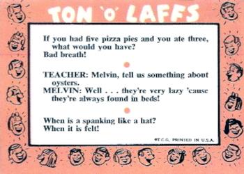 1968 Topps Crazy TV - Ton 'O' Laffs - Ton 'O' Gum #NNO If You Had Five Pizza Pies… Front
