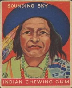 1933-40 Goudey Indian Gum (R73) #107 Sounding Sky Front