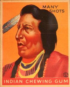 1933-40 Goudey Indian Gum (R73) #108 Many Shots Front