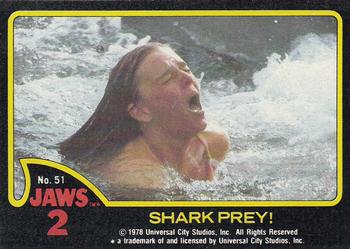 1978 Topps Jaws 2 #51 Shark Prey! Front