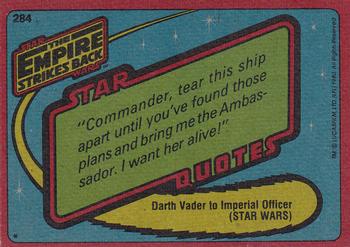 1980 Topps Star Wars: The Empire Strikes Back #284 Too-Onebee Back