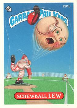 1987 Topps Garbage Pail Kids Series 7 #291b Screwball Lew Front