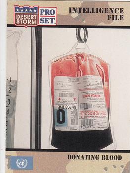 1991 Pro Set Desert Storm #136 Donating Blood Front