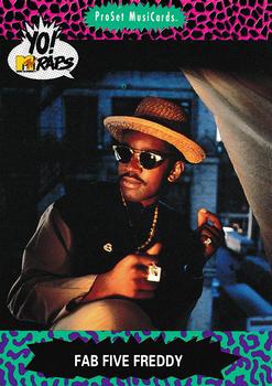 1991 Pro Set Yo! MTV Raps #32 Fab Five Freddy Front