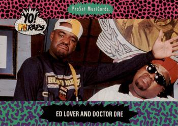 1991 Pro Set Yo! MTV Raps #115 Ed Lover and Doctor Dré Front