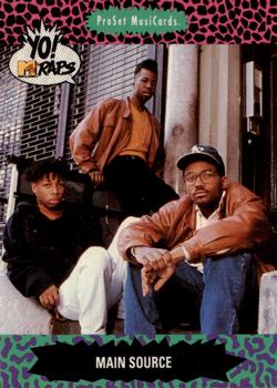 1991 Pro Set Yo! MTV Raps #131 Main Source Front