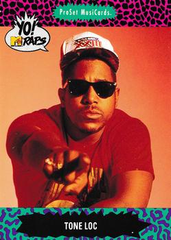 1991 Pro Set Yo! MTV Raps #84 Tone Loc Front