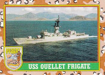 1991 Topps Desert Storm #61 USS Ouellet Frigate Front