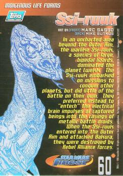 1996 Finest Star Wars #60 Ssi-ruuk Back