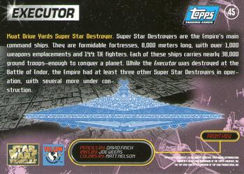 1997 Topps Star Wars Vehicles #45 Executor Back