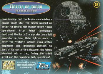 1997 Topps Star Wars Vehicles #57 Battle Of Endor Back