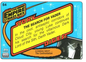 1999 Topps Chrome Archives Star Wars #54 The Search For Vader Back