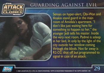 2002 Topps Star Wars: Attack of the Clones #29 Guarding Against Evil Back