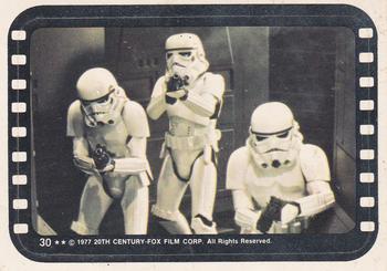1977 Topps Star Wars - Stickers #30 Deadly blasters! Front