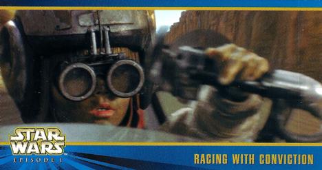 1999 Topps Widevision Star Wars: Episode I Series 2 - Promos #P1 Racing with Conviction Front