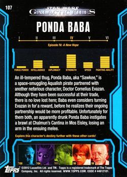 2012 Topps Star Wars: Galactic Files #107 Ponda Baba Back