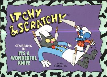 1993 SkyBox The Simpsons - Itchy & Scratchy #I16 It's a Wonderful Knife Front