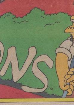 1990 Topps The Simpsons #4 I'm Bart Seemp-seau, famous underwater explorer Back