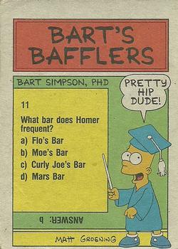 1990 Topps The Simpsons #51 You said 'Left.'  I said 'Right.' Back