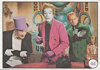 1966 Topps Batman Bat Laffs #44 The Penguin, the Joker and the Riddler Front