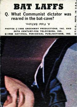 1966 Topps Batman Bat Laffs #54 The Penguin, the Riddler and the Joker Back