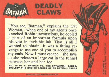 1989 Topps Batman Deluxe Reissue Edition #34 Deadly Claws Back