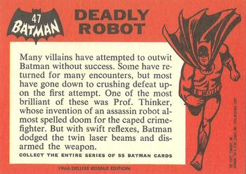 1989 Topps Batman Deluxe Reissue Edition #47 Deadly Robot Back