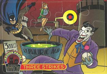 1996 SkyBox The Adventures of Batman & Robin Action Packs - Puzzle #Pz6 Three Strikes Front