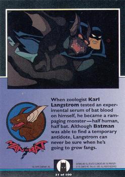 1993 Topps Batman: The Animated Series #31 Man-Bat Back