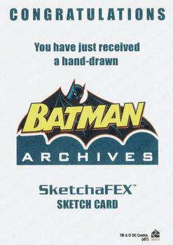 2008 Rittenhouse Batman Archives - Sketch Artists #NNO Chris Bolson Back