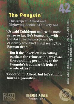 1996 SkyBox Batman Master Series #42 Penguin Back