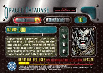 1996 SkyBox DC Outburst: Firepower #10 Lobo Back