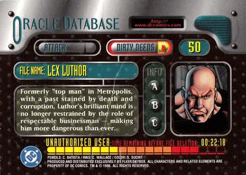 1996 SkyBox DC Outburst: Firepower #50 Lex Luthor Back